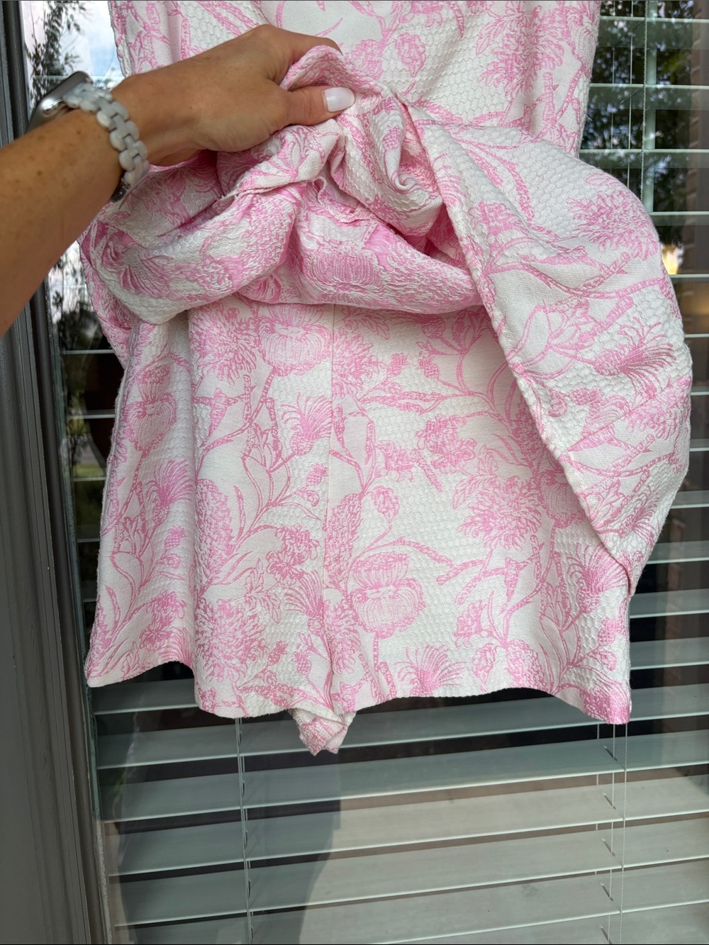 Amanda Uprichard Giacini Romper in
Shocking Pink - Picture 3 of 13